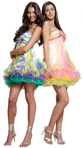 Платье с многослойной юбкой