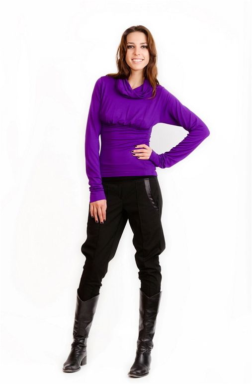 Брюки с атласным декором