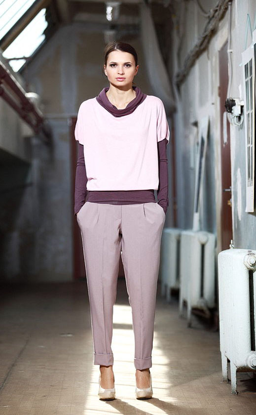 Оригинальная трикотажная блузка