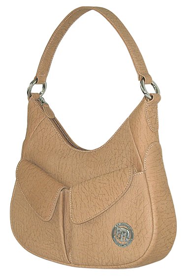 Женская кожаная сумка с тиснением под кожу слона 2-016