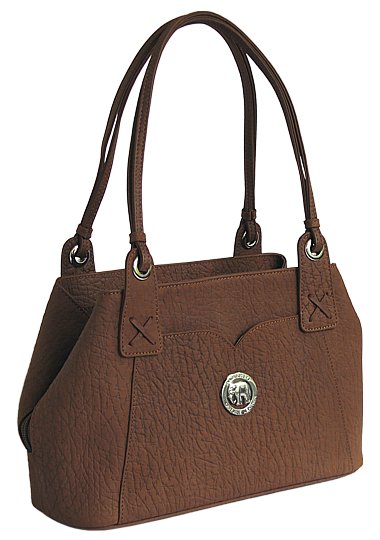 Женская кожаная сумка с тиснением под кожу слона 1-023