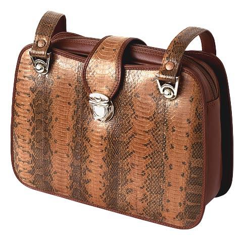 Женская сумка из кожи змеи 015