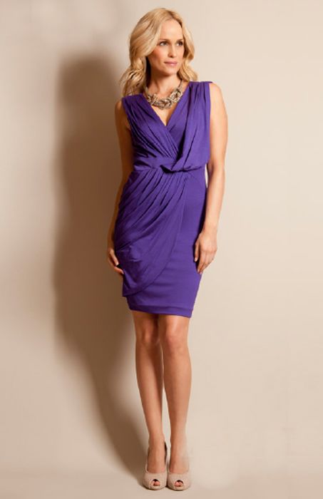 Яркое фиолетовое коктейльное платье «Isadorina»
