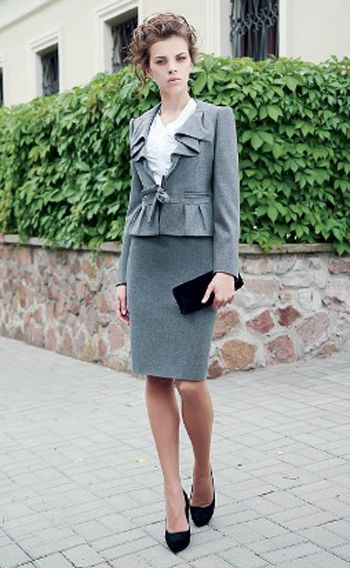 Костюм тройка с юбкой