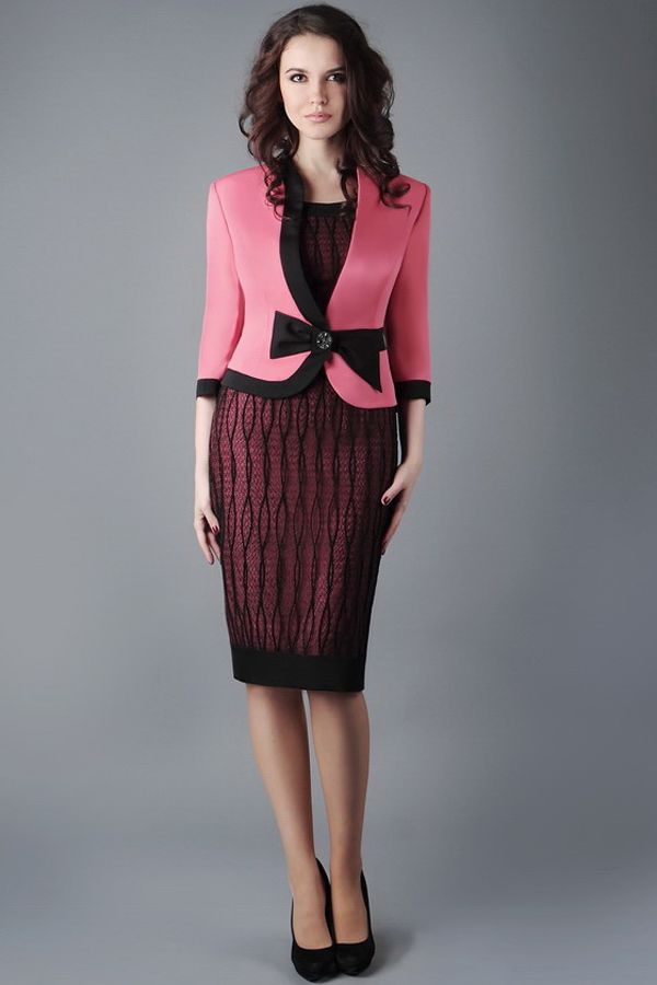 Роскошно-утонченный костюм платье и жакет