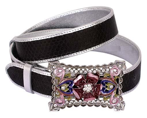 Женский ремень из кожи змеи 022