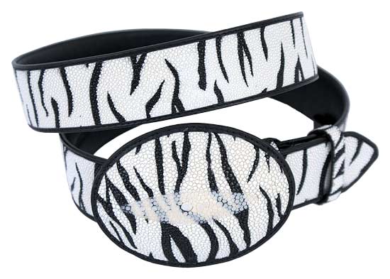 РЕмень женский из кожи ската 021