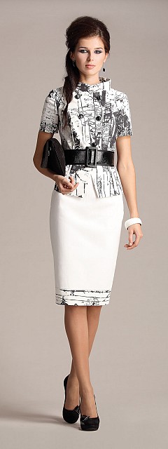 Костюм из жакета и юбки "Глора"