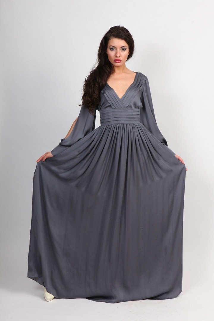 Эффектное батистовое платье "Летучая мышь"