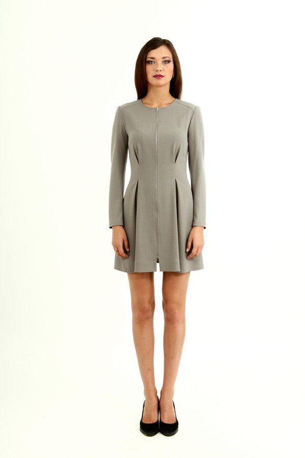 Платье джерси на защипах
