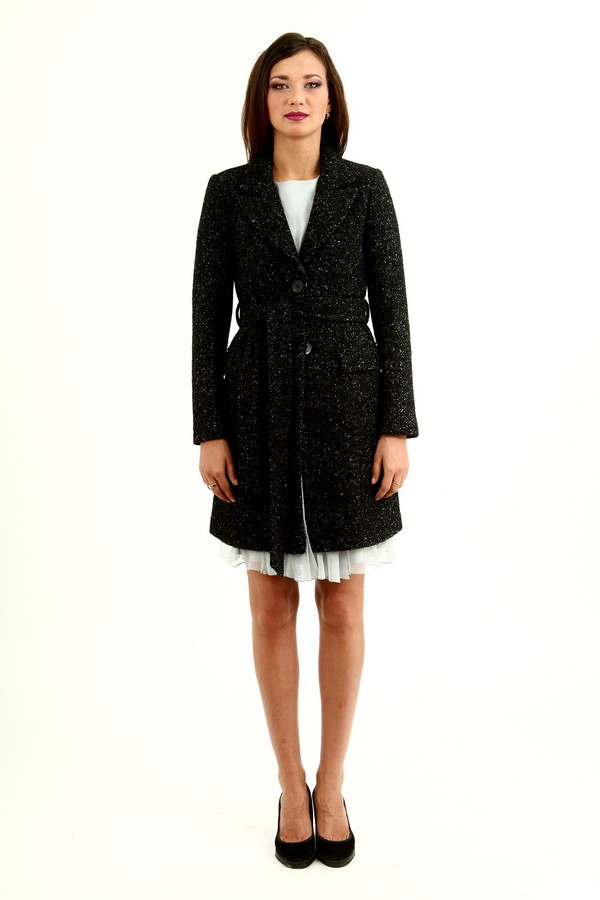 Серо-чёрное пальто