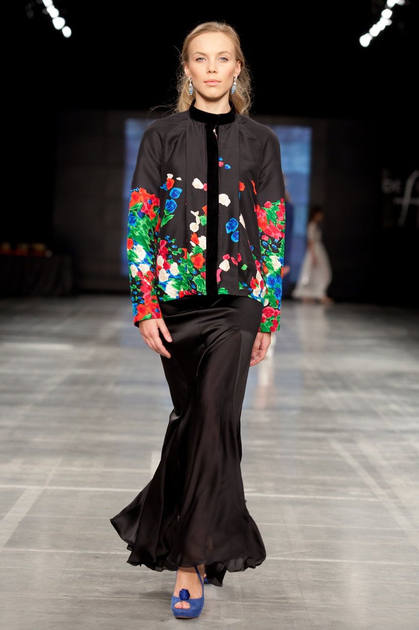 Шёлковая юбка с шифоном