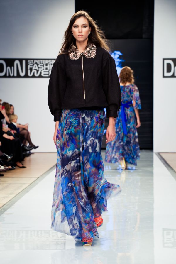 Шифоновая юбка в пол