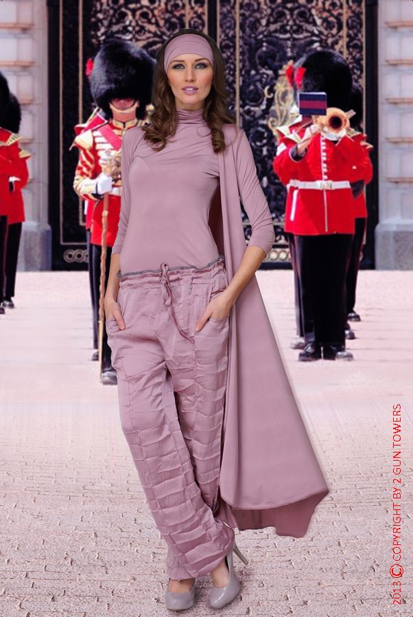 Удлиненный жилет цвета "пепельная роза"