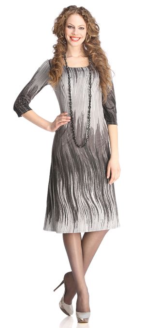 Платье с длинным рукавом, стройнящее фигуру