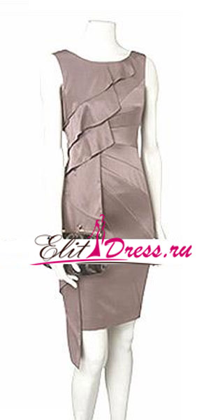 Синее платье "Каскад-ассиметрия"