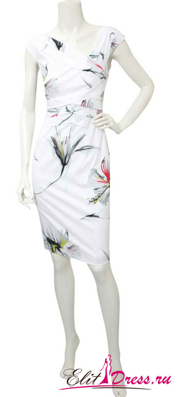 Платье "Ассиметрия" с цветами