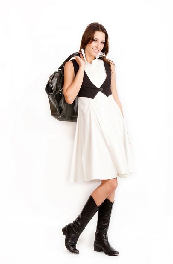 Платье с воротником-рубашкой от Лады Калининой