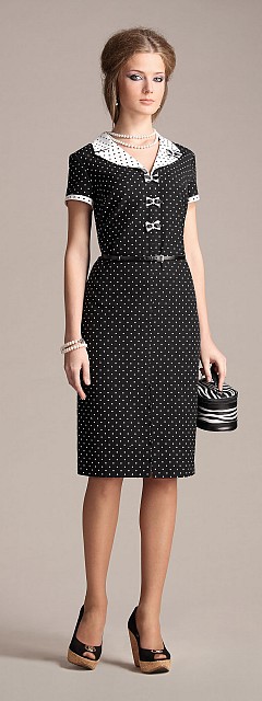 Стильное платье в горошек "Лонда"