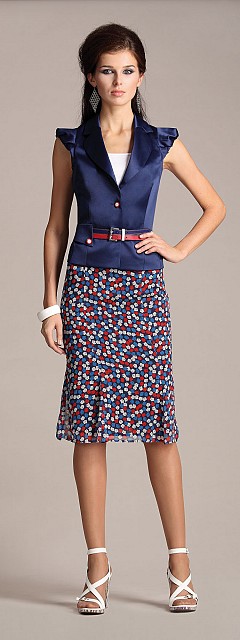 Юбка, топ, жакет – костюм "Миада"