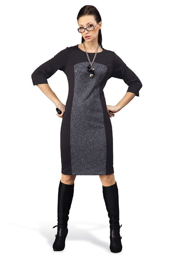 Выразительное платье в деловом стиле