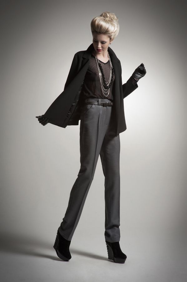 Брюки зауженные с заворотом