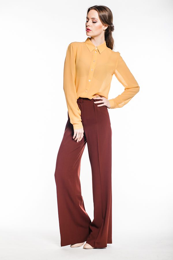 Шелковая офисная рубашка