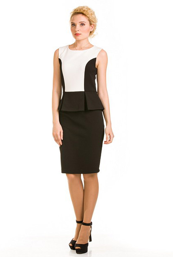 Элегантное черно-белое платье - изыск модного сезона