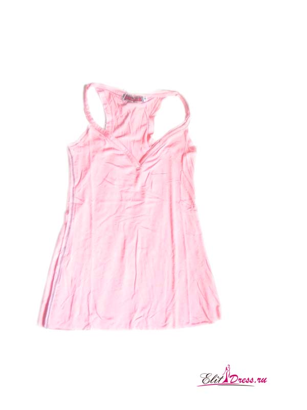Розовая майка с V-вырезом