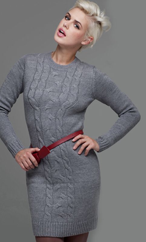 Платье-туника с фантазийными "косичками"