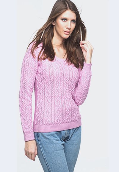 Ажурный джемпер со скандинавскими мотивами