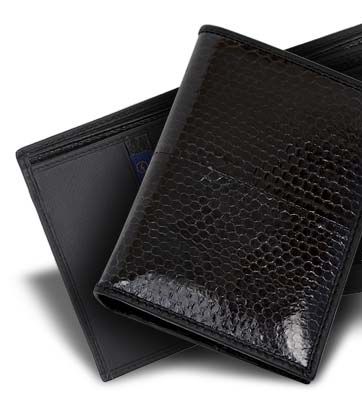 Кошелек мужской черная змея