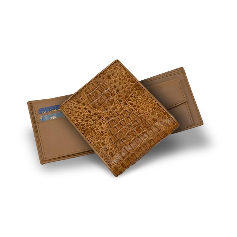 Кошелек мужской крокодил светло-коричневый
