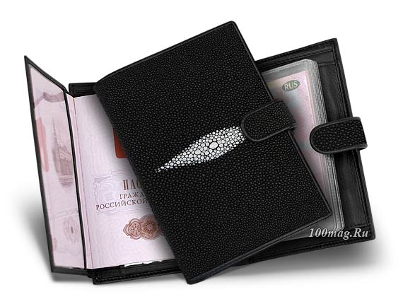 Мужское портмоне с отделением для паспорта