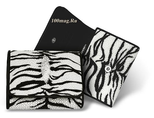 Женский кожаный кошелек из кожи ската 089