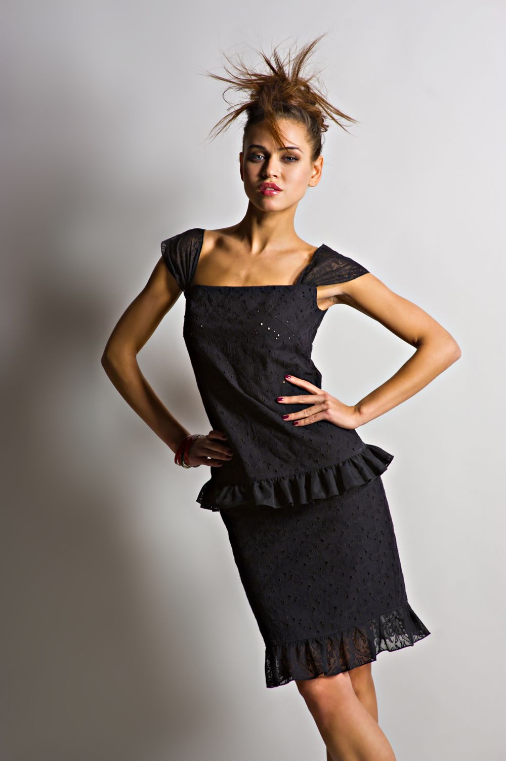 Чёрный хлопковый топ