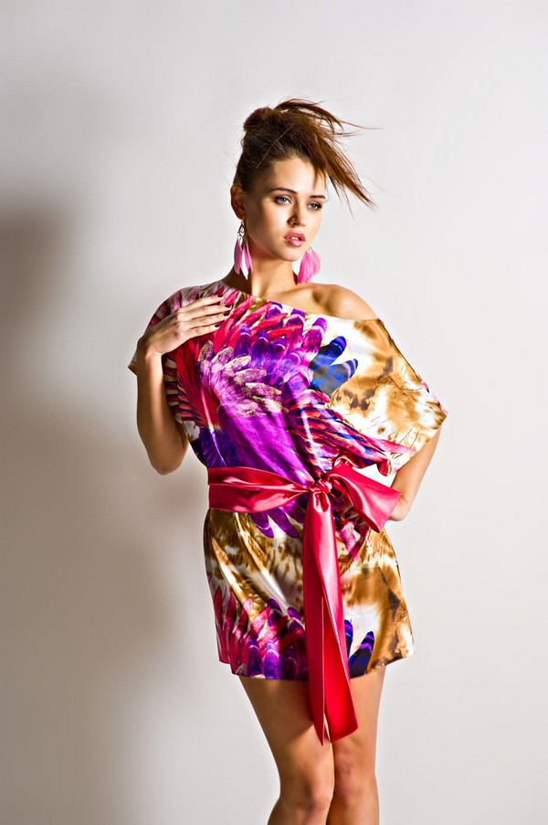 Блузон шёлковый цветной