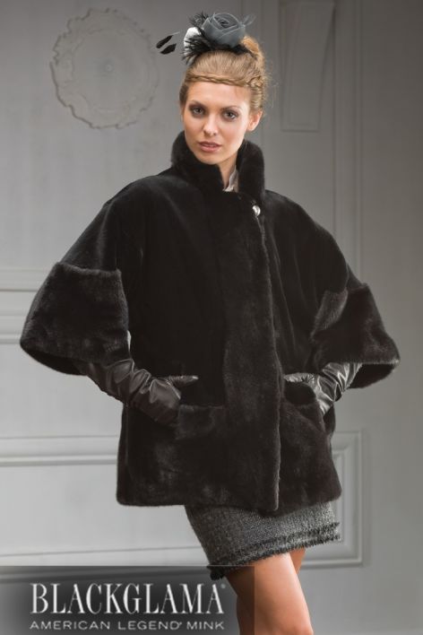 Гламурная шуба из щипаной норки и BlackGlama от Anna Zotoff