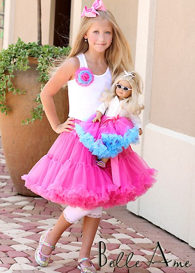 Американская пышная юбка розовая