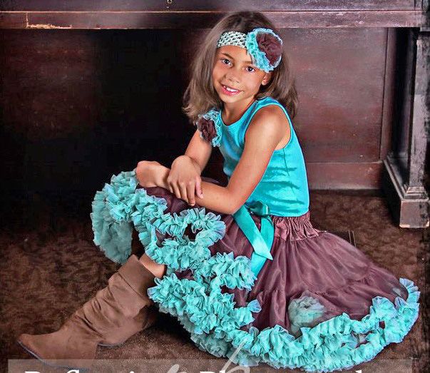 Пышная юбка «Шоколадный аквамарин»