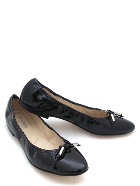 Балетки черные лаковые