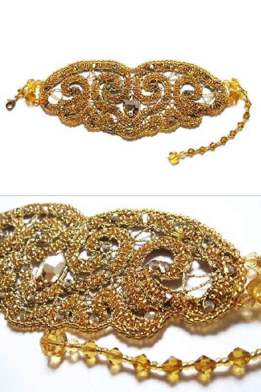 Браслет "Flower Golden" с подвеской