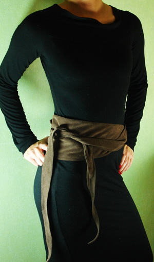 Замшевый ремень на талию