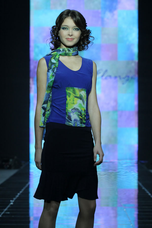 Летний шарф из крэш-шифона от Helena Elange