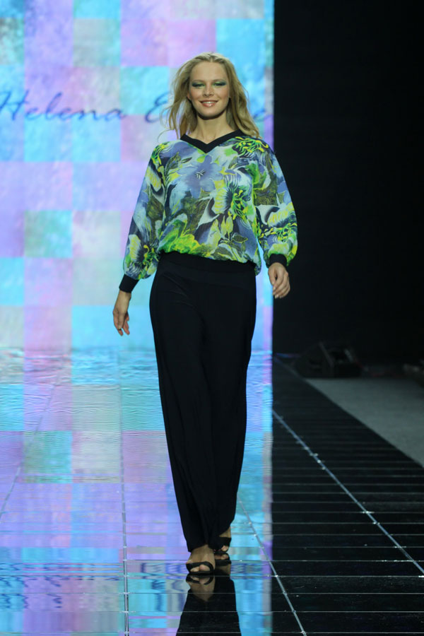 Брюки с боковыми вставками от Helena Elange