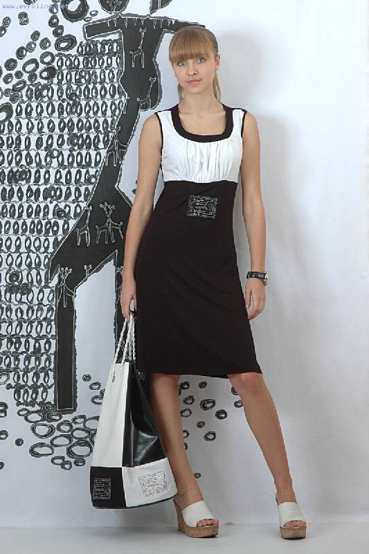 Офисное летнее платье Ин-Янь