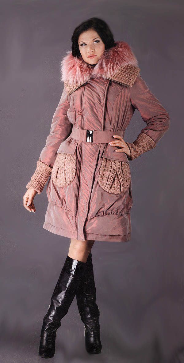 Зимняя курточка с вязанными деталями от VM