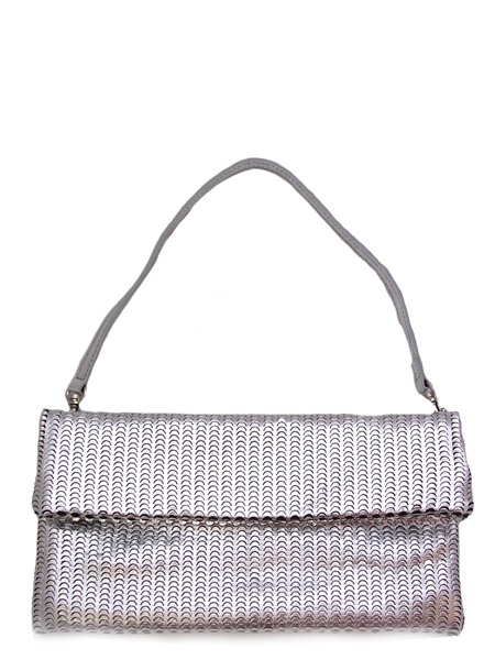 Сумка серебристая со съемной ручкой