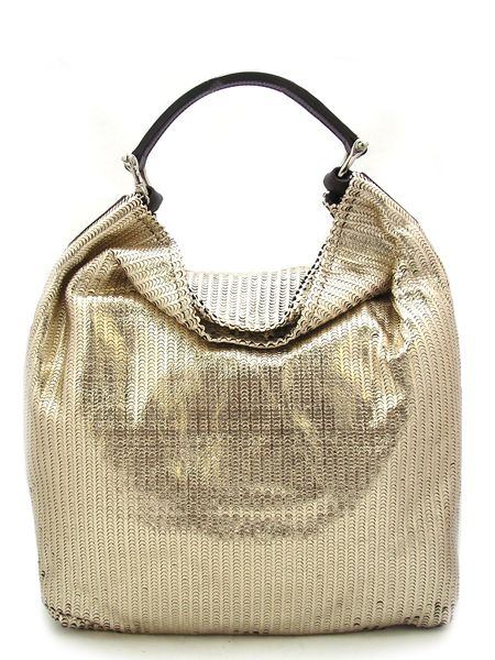 Сумка золотая кожа