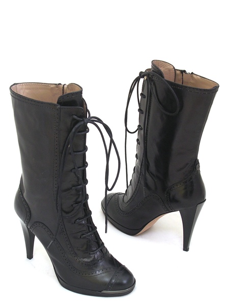 Сапоги осенние 3/4 на шнуровке